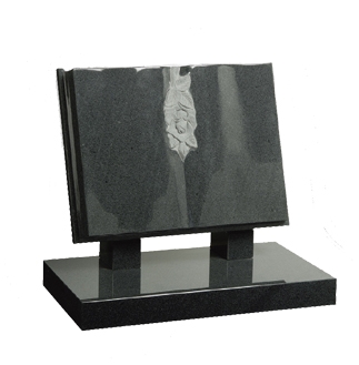 M44 - Bible memorial with a carved central Rose,