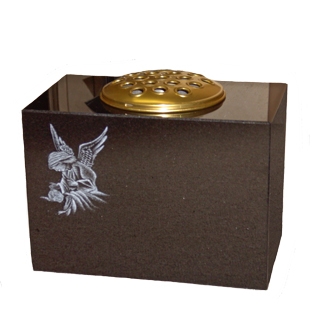 M134 - Rectangular Vase with Angel laser etch design